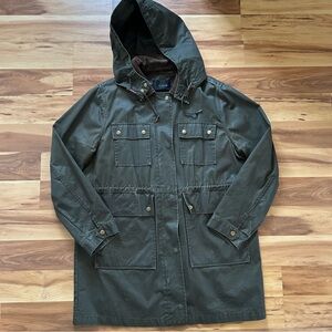 J. Crew waxed cotton canvas utility barn jacket